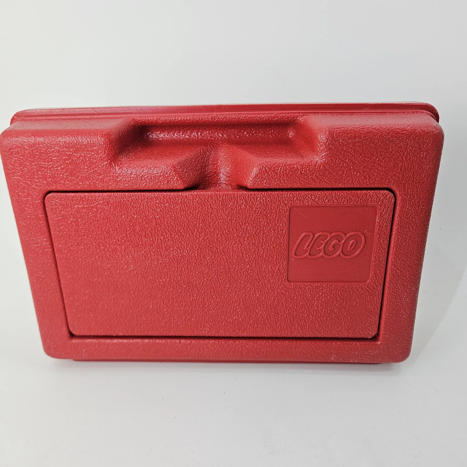 Vintage LEGO Red Plastic Storage Case Box Container w/ legos Made in USA