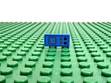 LEGO Blue Tile 1 x 2 w/Red Black Buttons Computer Pttn 4021 6926 6781 #3069p25