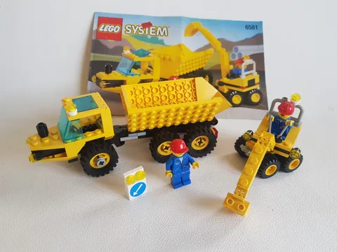 LEGO 6581 Dig 'N' Dump 100% incl. instructions 1996 Dumper And Digger 6581-1