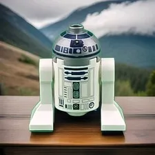 LEGO Star Wars Genuine Minifigure Droid R2-D2 Silver Head Lavender Dots