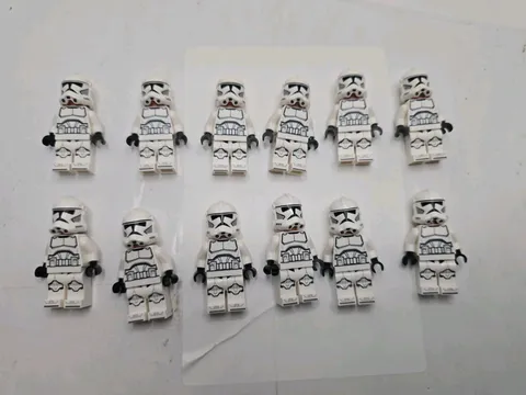 LEGO Star Wars Phase 2 Clone Trooper Minifigure LOT of 12 Plain White 75372 NEW