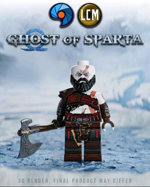 Lego Legend C Moc Baggles Custom God Of War Kratos Minifigure 
