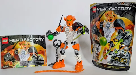 LEGO  #6221 Hero Factory Nex, 100% Complete W/ Weapons, Zamor Sphere & Extras!!