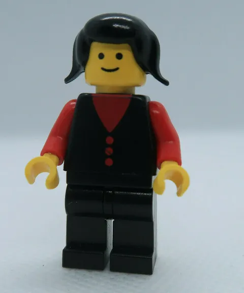 Firewoman 6382 6002 Red Button Vest Classic Town 1970's Vintage LEGO® Minifigure