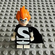 LEGO Minifigures Minifigure w/ Orange Hair & Black Cape Plastic Figure
