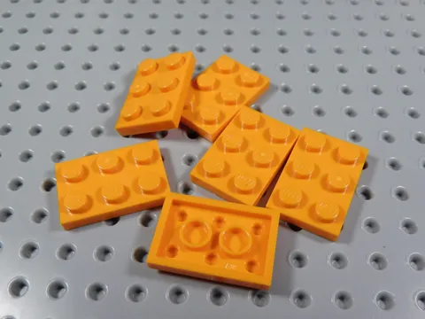 LEGO Lot of 6 Orange 2x3 Plates BA
