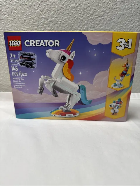 LEGO 31140 Creator 3 in 1 Magical Unicorn Seahorse Peacock Rainbow