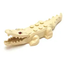LEGO Tan Crocodile Alligator Animal Figure Shark Accessory Hidden Side Boat