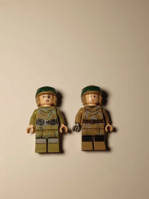 LEGO Star Wars Luke & Leia Dark Tan Endor Outfit Minifigures  sw1266 sw1264