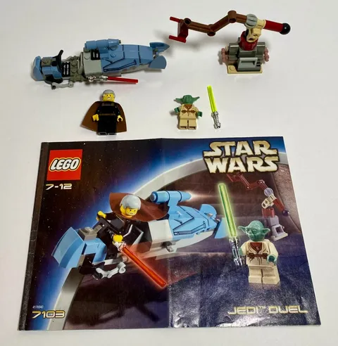 Vintage LEGO 7103 Star Wars Jedi Duel 100% Complete Set w/ Instructions - No Box