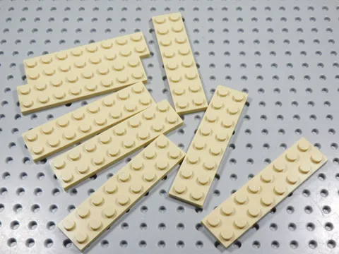 LEGO Lot of 8 Tan 2x8 Plates BD
