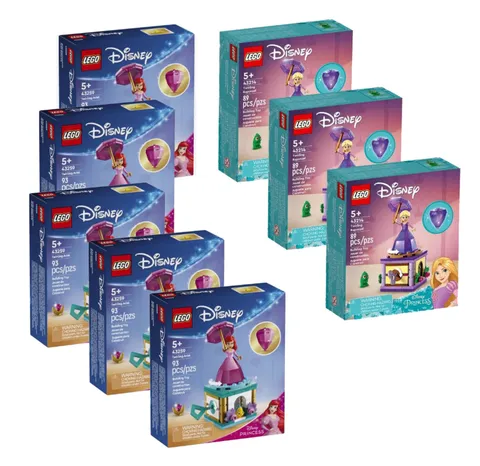Lot of 8 • LEGO Disney Twirling Princesses  • 43259 (5) & 43214 (3) • Brand New