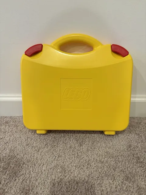 LEGO Classic Brick Organizer Storage Carrying Case Dividers Yellow Red Clips