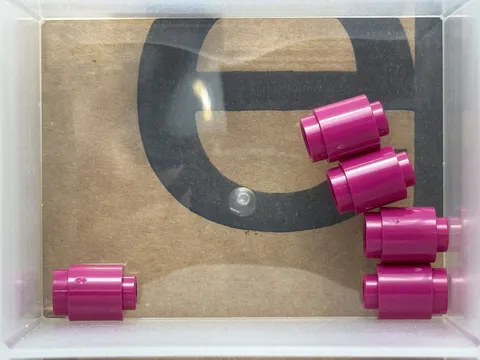 LEGO Parts - Magenta Brick, Round 1 x 1 - No 3062 - QTY 5