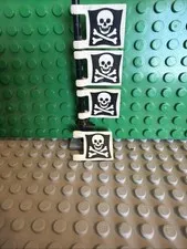 Lego square 2x2 Pirate Flag X4