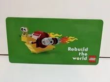LEGO 5007158 Rebuild the World Tin Sign 2022 VIP Reward 12x6" Slight Damage
