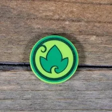 LEGO Elves Lime Tile 2x2 Bottom Stud Holder Elves Earth Power Icon 14769pb033