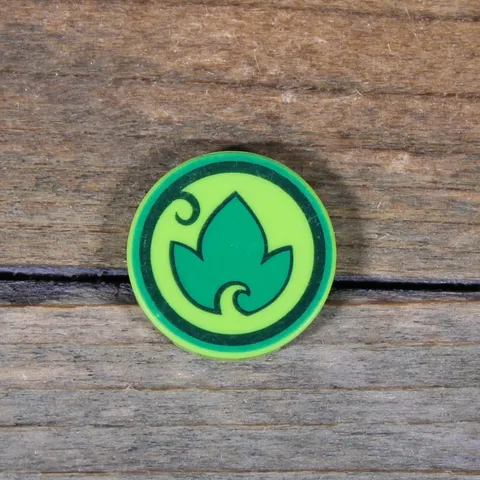 LEGO Elves Lime Tile 2x2 Bottom Stud Holder Elves Earth Power Icon 14769pb033