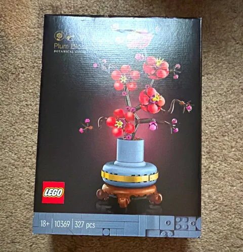 LEGO Botanicals 10369 Plum Blossom Botanical Collection 327 pcs Set Ages 18+