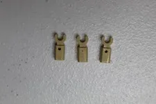 (3) LEGO Bar Holder w/ Clip Part 11090 - Tan or Dark Bluish Gray / Black