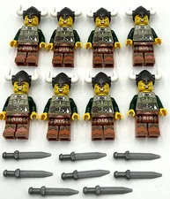 Lego 8 New Viking Minifigures Men Swords Army Knights Figures
