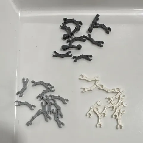 LEGO Minifigure Arms Plastic Bulk Lot Black White Gray Qty: 30 pcs