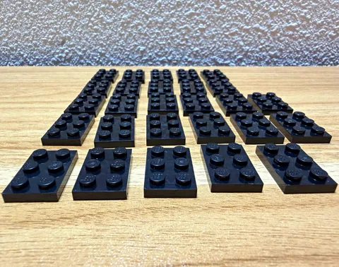 LEGO Black Plate 2x3 Lot 27 Pieces Genuine LEGO Building Parts