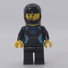 LEGO Minifigure Small Black Excellent Scuba Diver Female City Fig