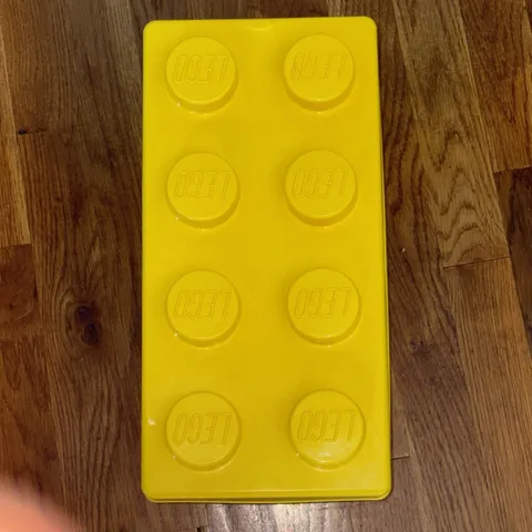 Lego Yellow Brick Storage case 8 stud plastic bin empty 14"x7"x7"