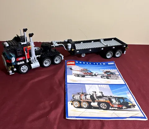 LEGO Model Team 5590 Truck & Trailer Only Set w/ Instructions, Plastic, Age 9-12