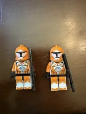 LEGO Bomb Squad Clone Trooper Star Wars Minifigures Lot 2 w/Blaster sw0299 7913