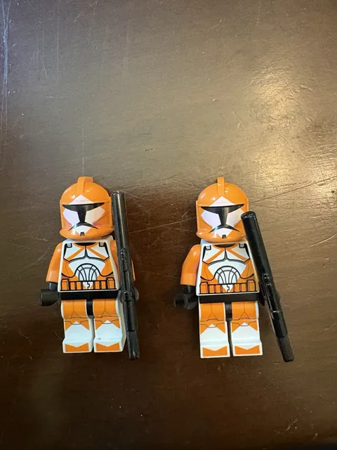 LEGO Bomb Squad Clone Trooper Star Wars Minifigures Lot 2 w/Blaster sw0299 7913