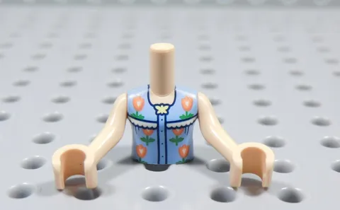 LEGO Friends Female Girl Light Blue Printed Torso Minifig BT