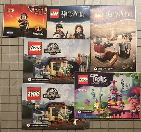 LEGO Mini Instruction Manuals Lot of 5 Incredibles, Harry Potter, Jurassic Park