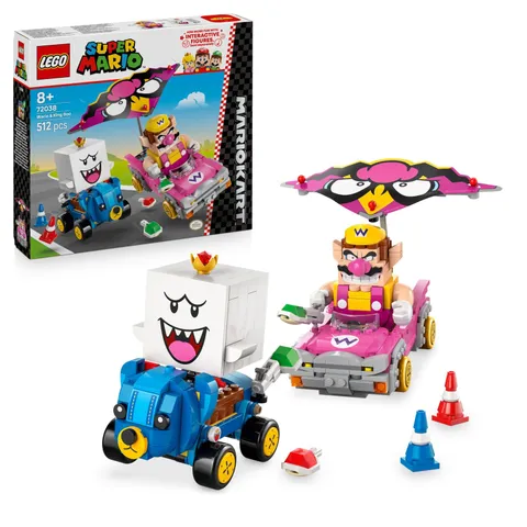 LEGO Super Mario: Mario Kart – Wario & King Boo - Interactive Toy incl. 2 Cars &