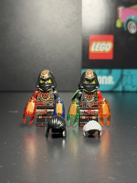 New Ninjago Time Twins (Krux / Acronix)Old Young Custom Lego Minifigures70626