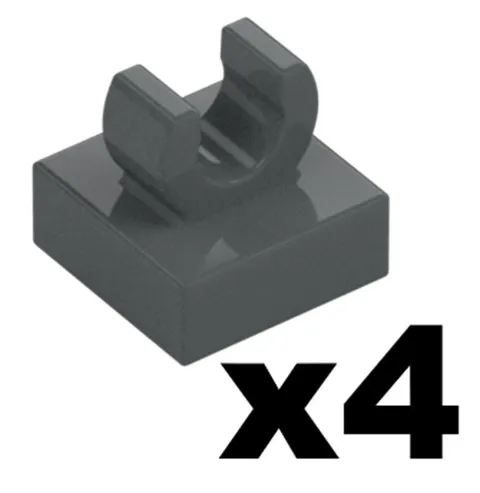 Lego NEW Tile Top Clip Dark Bluish Stone Gray 1 x 1  Modified Piece Part DG2