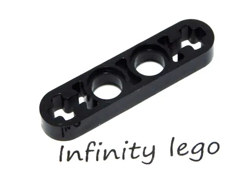 12 LEGO Technic Black Beam Plate 4 x 0.5 with Axle Holes Each Side (32449)