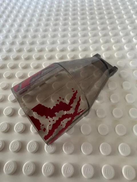 LEGO Windscreen 6x4x2 Round Dark Red Necrocraft Spatter 92279pb005 Set 76019