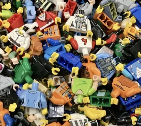 Lot of 100 Lego Minifigure Torsos Varied Theme Random Grab Bag Low Price CMF HTF