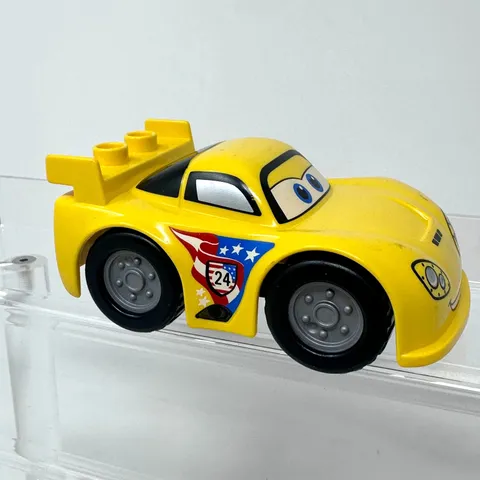 Lego DUPLO Disney Pixar Cars Jeff Gorvette Car Vehicle Figure Yellow #24 Racer