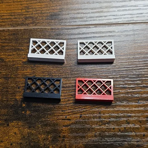 LEGO Part 3185 Fence 1x4x2 Lattice Diamond Mesh Pieces Lot White Black Red MOC