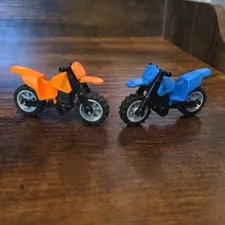 LEGO Two Dirt Bikes Motorcycle for Minifigures City Town Vehicle Genuine LEGO