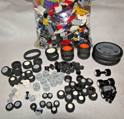 LEGO Car Vehicle Parts Plus Tires Wheel Bumper Axle Door Roof Steering Wheel