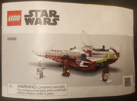 LEGO Star Wars Obi-Wan Kenobi’s Jedi Starfighter 75333 Instruction MANUAL ONLY