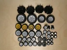 LEGO 56x26 68.7x34 30.4x14 Technic Balloon Tires BLACK Gray White Plastic Lot