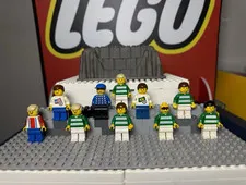 Vintage LEGO Soccer Minifigure Lot 10 Sports Football USA Brazil 1990s 2000