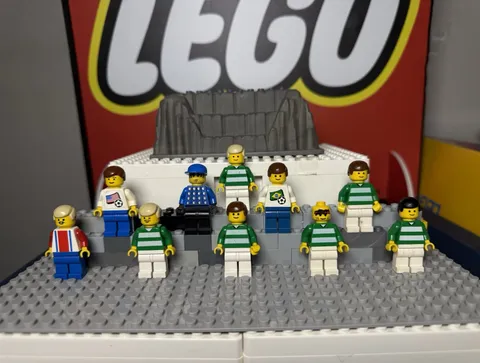 Vintage LEGO Soccer Minifigure Lot 10 Sports Football USA Brazil 1990s 2000