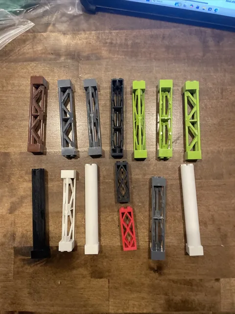 Lot Of Lego LEGO Support Girder Pillar Lot- Different Styles And Sizes