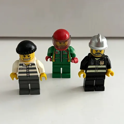 LEGO MAGNETS Minifigure Lot of  3 Police Officer, Prisoner, Octan Car Driver